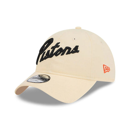 This is a Detroit Pistons NBA City Edition Light Beige 9TWENTY Adjustable Cap 1