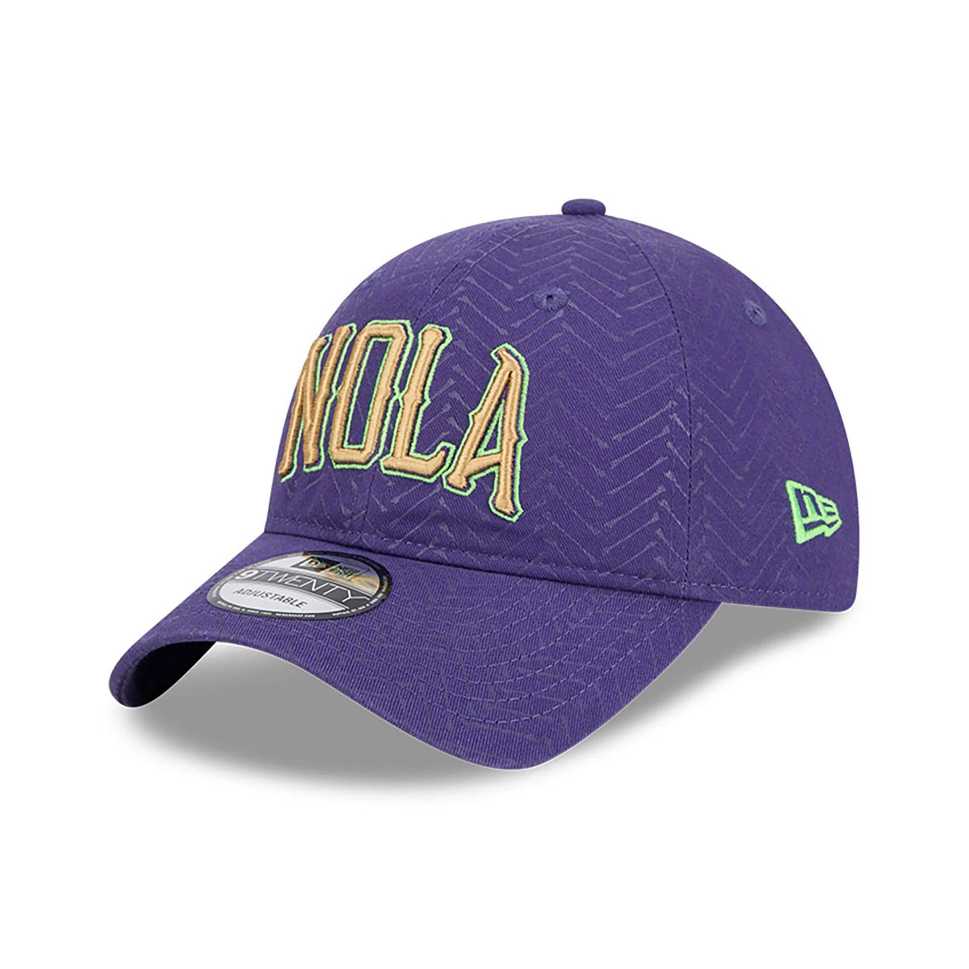 This is a New Orleans Pelicans NBA City Edition Purple 9TWENTY Adjustable Cap 1