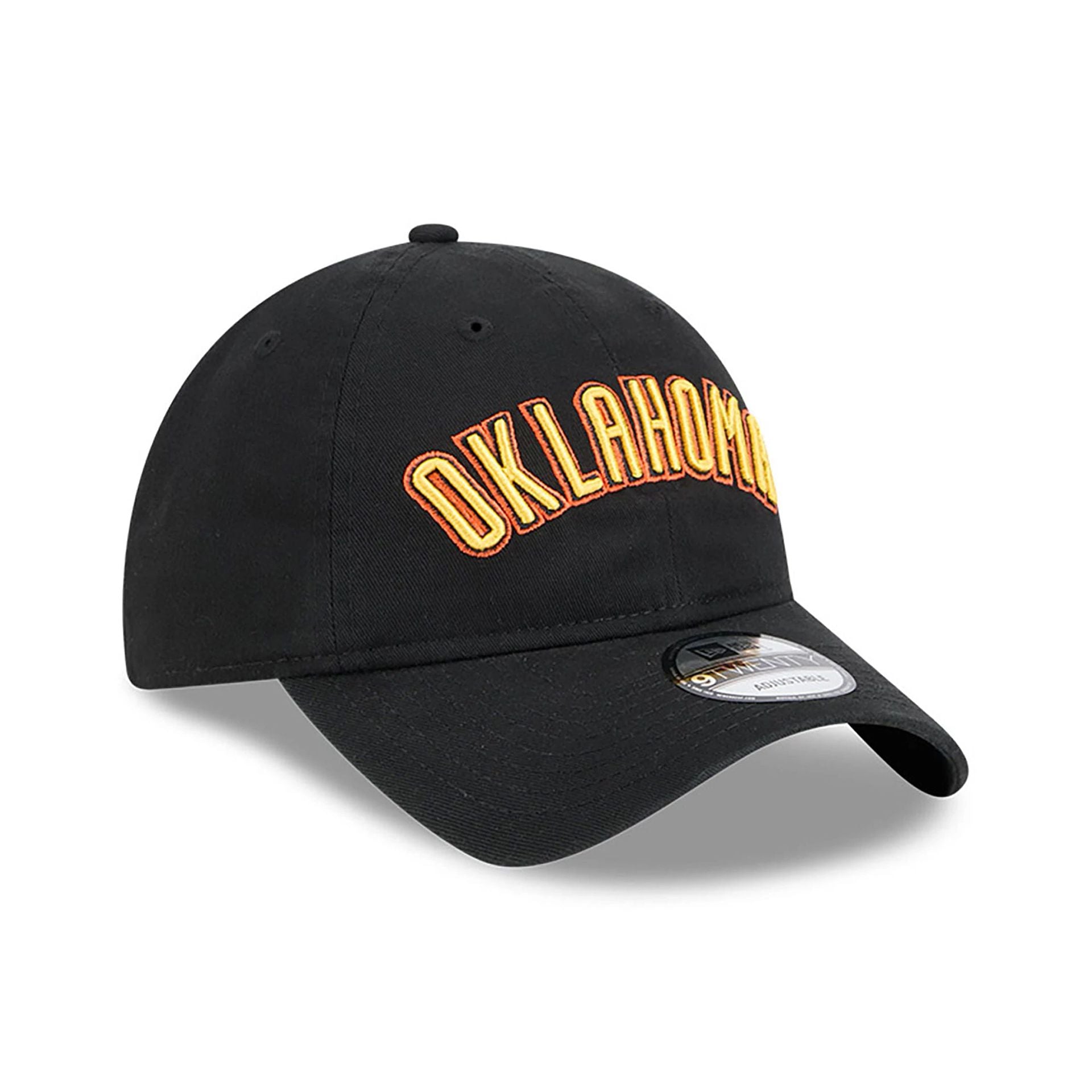 This is a Oklahoma City Thunder NBA City Edition Black 9TWENTY Adjustable Cap 3