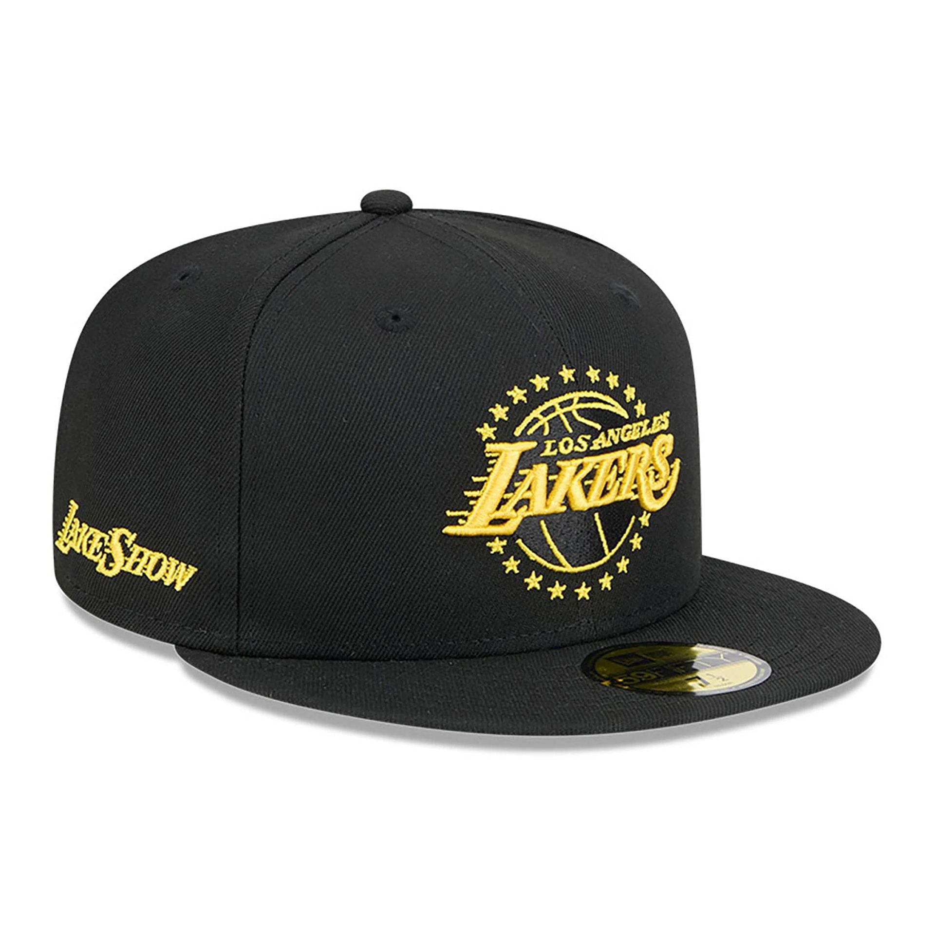 This is a LA Lakers NBA City Edition Black 59FIFTY Fitted Cap 1