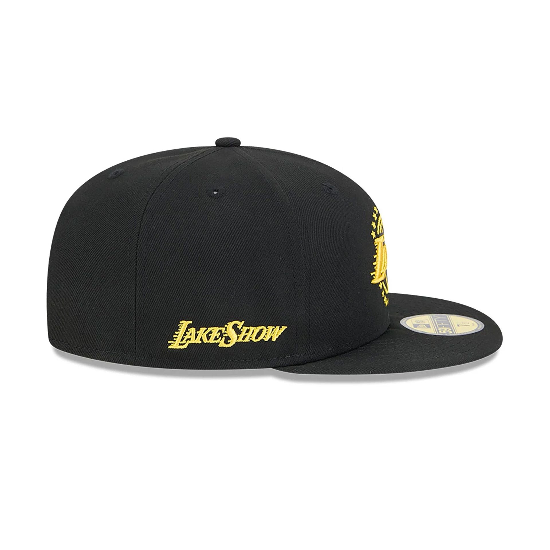 This is a LA Lakers NBA City Edition Black 59FIFTY Fitted Cap 6