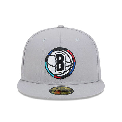 This is a Brooklyn Nets NBA City Edition Grey 59FIFTY Fitted Cap 3