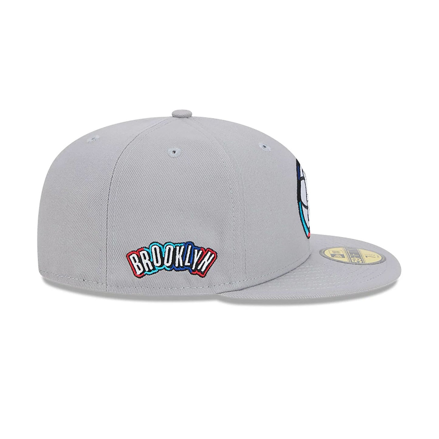 This is a Brooklyn Nets NBA City Edition Grey 59FIFTY Fitted Cap 6