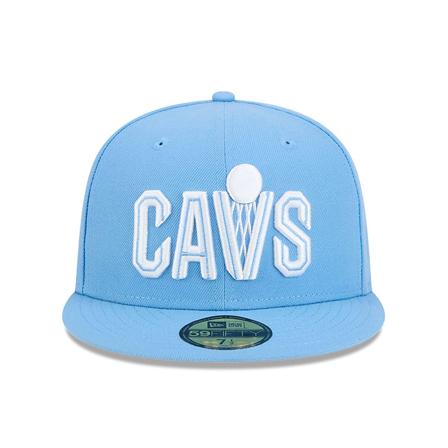 This is a Cleveland Cavaliers NBA City Edition Light Blue 59FIFTY Fitted Cap 3