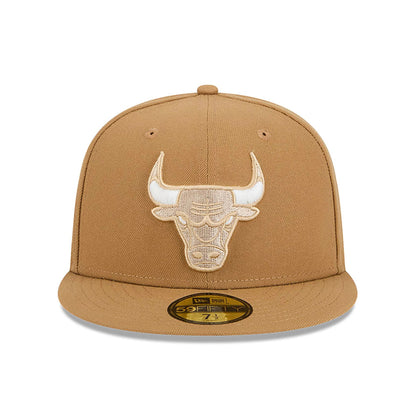 This is a Chicago Bulls NBA City Edition Dark Beige 59FIFTY Fitted Cap 3