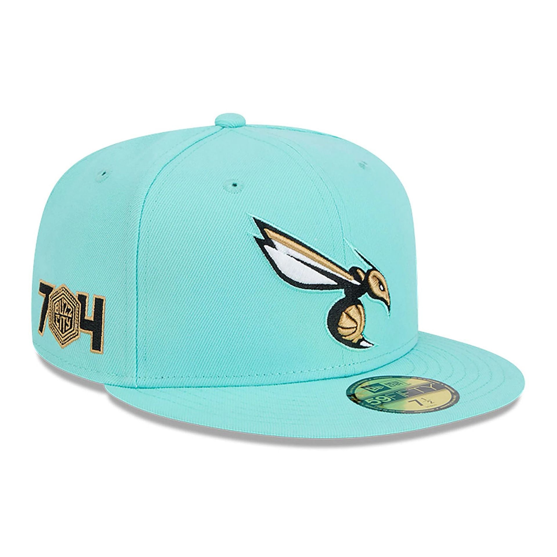 This is a Charlotte Hornets NBA City Edition Green 59FIFTY Fitted Cap 1