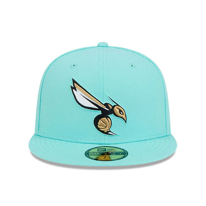 This is a Charlotte Hornets NBA City Edition Green 59FIFTY Fitted Cap 3