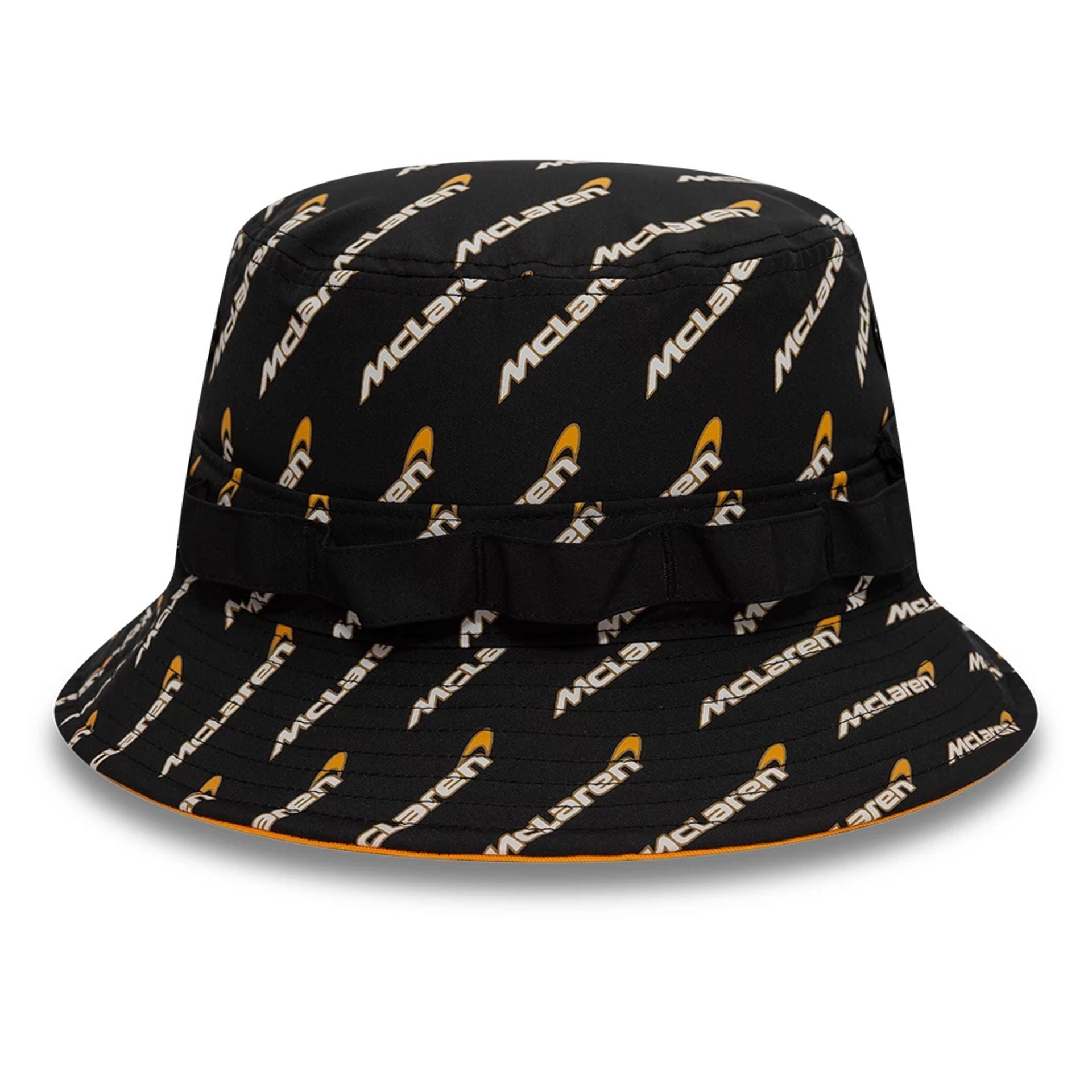 This is a McLaren x Reiss Black Adventure Bucket Hat 3