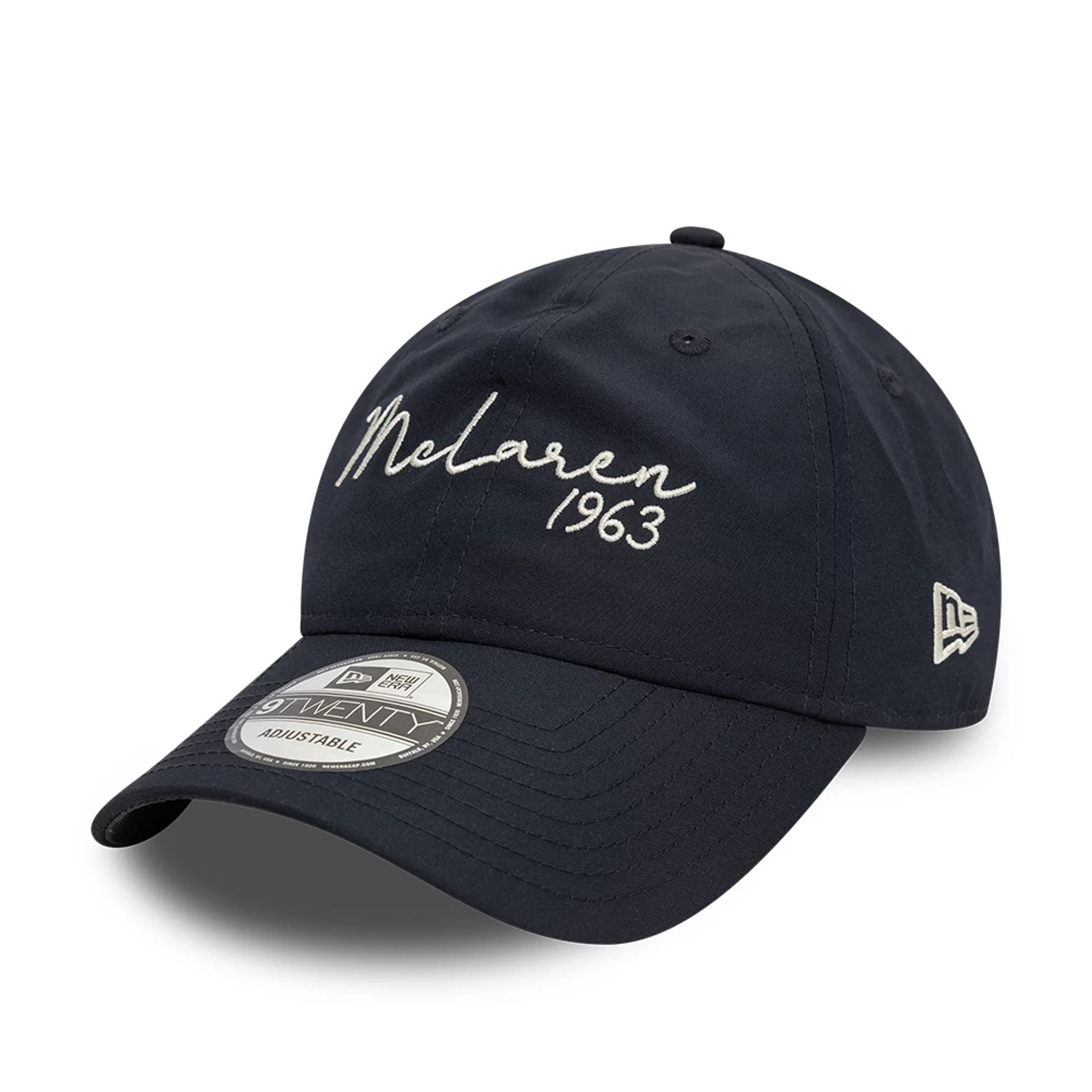 This is a McLaren x Reiss Navy 9TWENTY Adjustable Cap 1