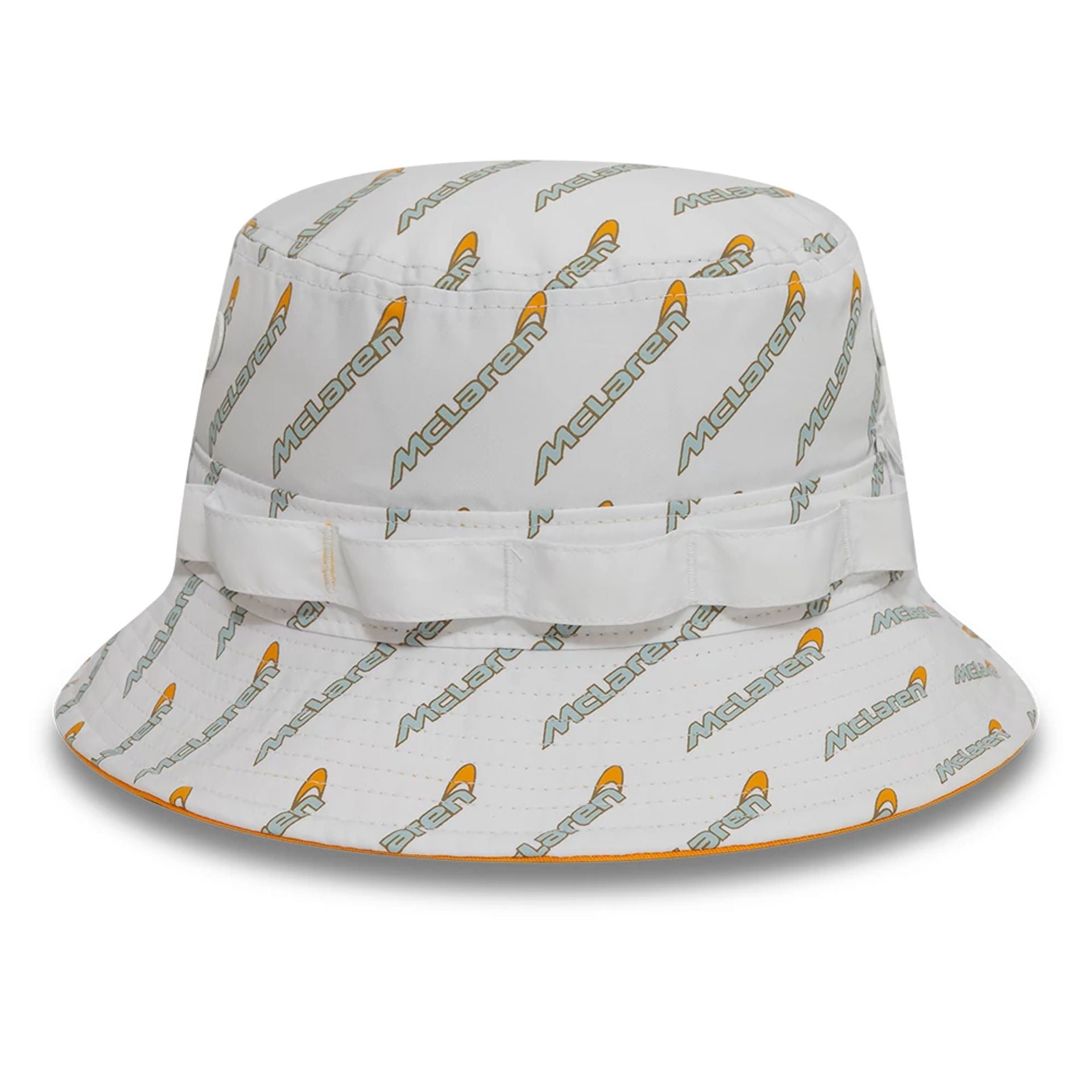 This is a McLaren x Reiss White Adventure Bucket Hat 3