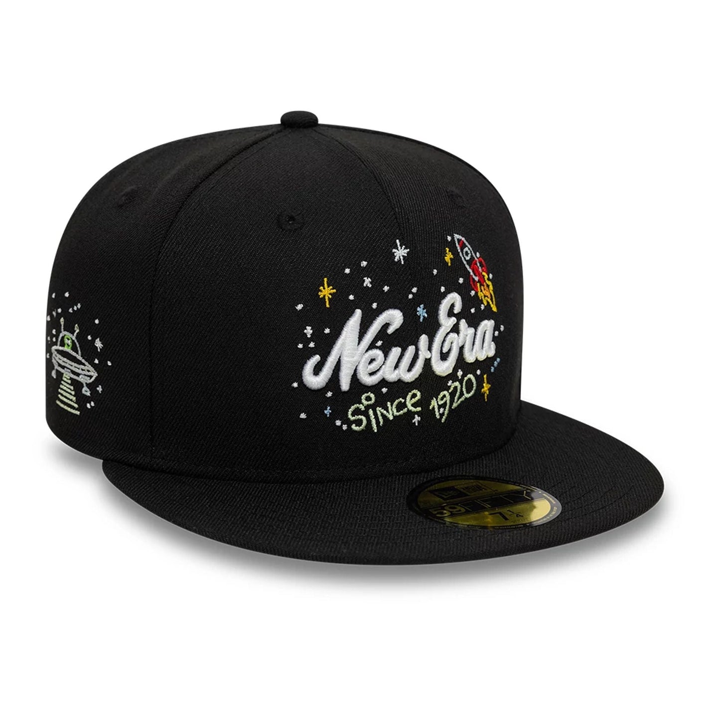 This is a New Era Scribble Black 59FIFTY Fitted Cap 4