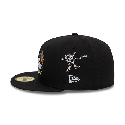 This is a New Era Scribble Black 59FIFTY Fitted Cap 6