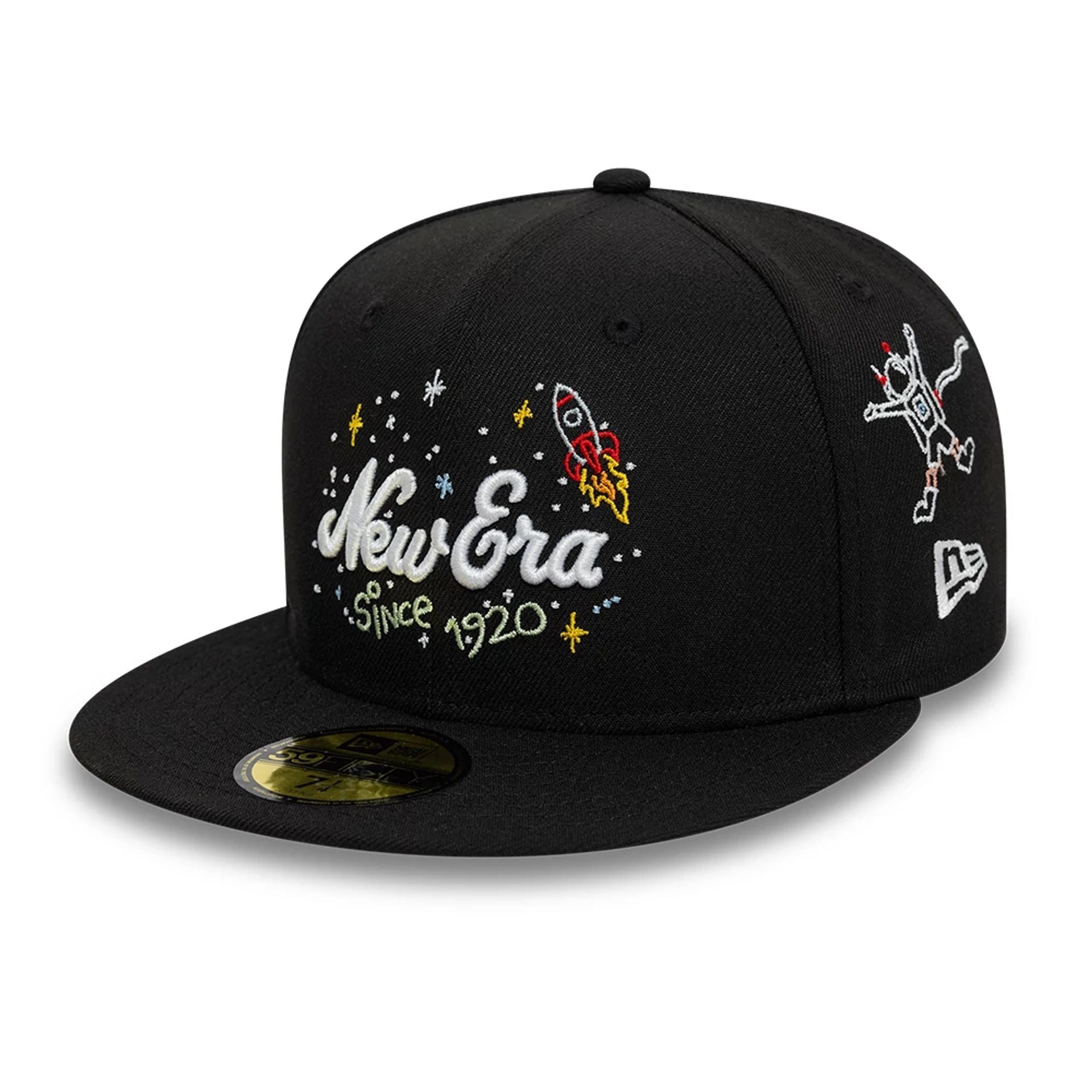 This is a New Era Scribble Black 59FIFTY Fitted Cap 1