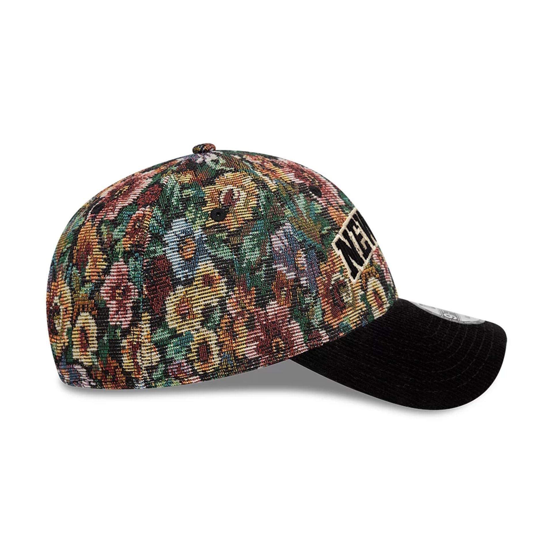 This is a New Era City Jacquard Dark Green 9FORTY Adjustable Cap 5