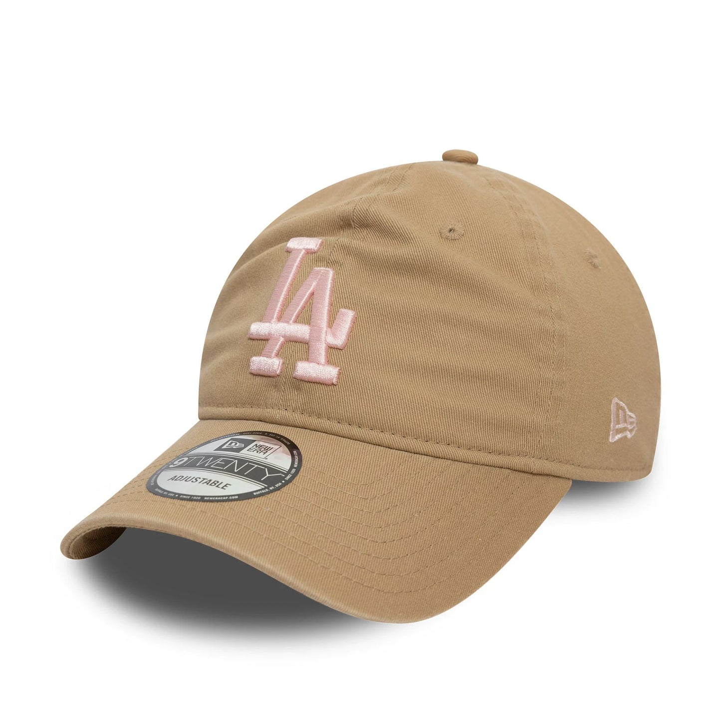 This is a LA Dodgers Neutral Washed Beige 9TWENTY Adjustable Cap 1