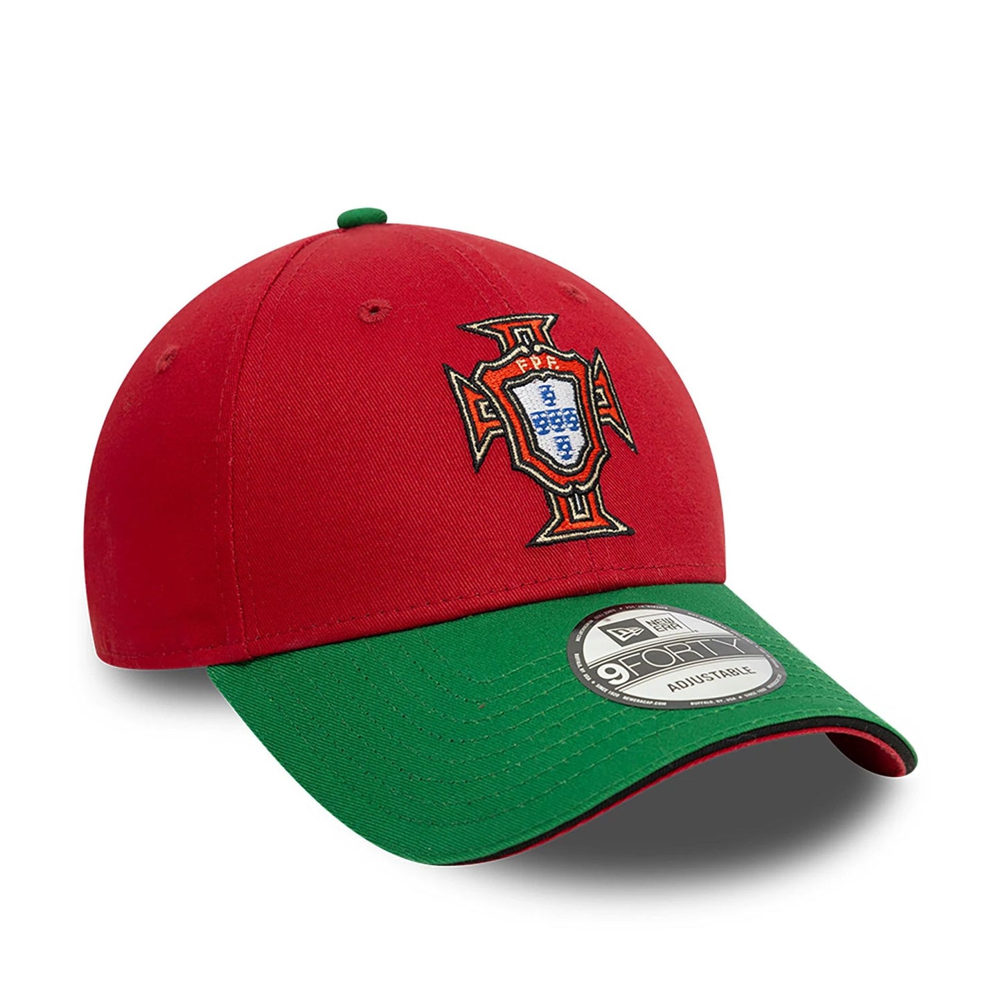 This is a Portugal National Team Home Dark Red and Green 9FORTY Adjustable Cap 3