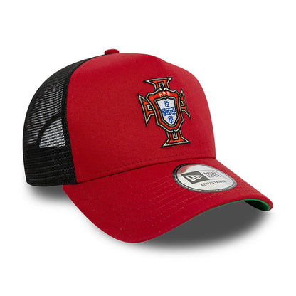 This is a Portugal National Team Core Dark Red 9FORTY E-Frame Trucker Adjustable Cap 4