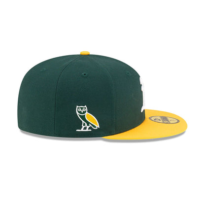 This is a Oakland Athletics OVO x MLB 2024 Dark Green 59FIFTY Fitted Cap 6