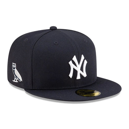 This is a New York Yankees OVO x MLB 2024 Navy 59FIFTY Fitted Cap 1