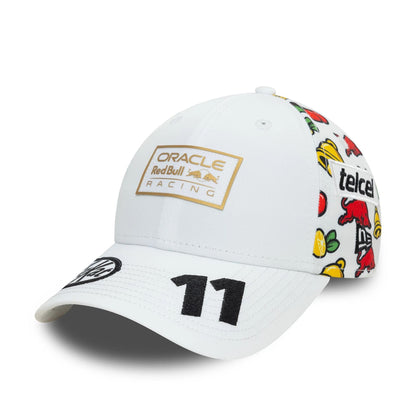 This is a Red Bull Racing Sergio Perez Vegas Race Special White 9FORTY Adjustable Cap 1