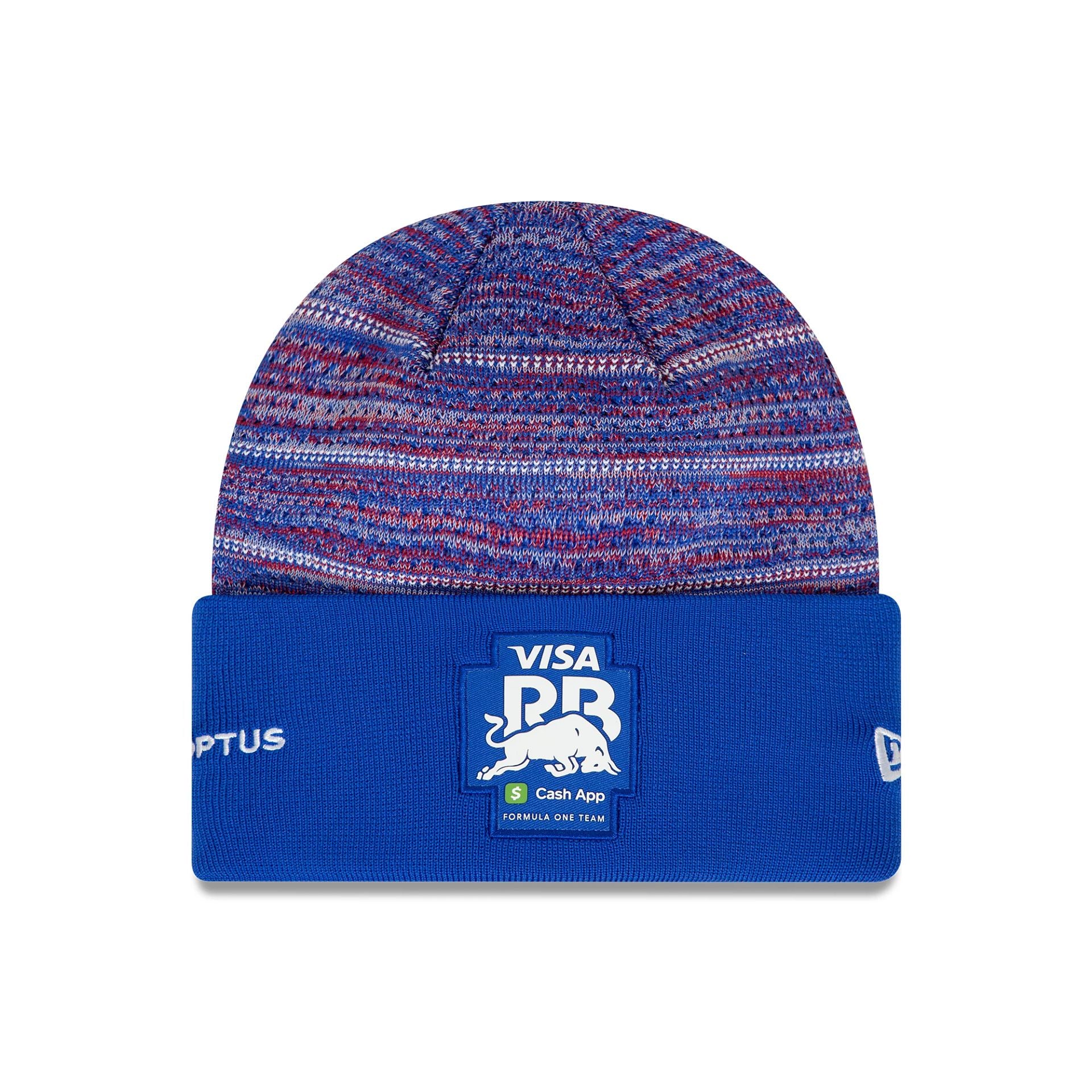 This is a Visa Cash App RB Daniel Ricciardo Dark Blue Wide Cuff Knit Beanie Hat 1