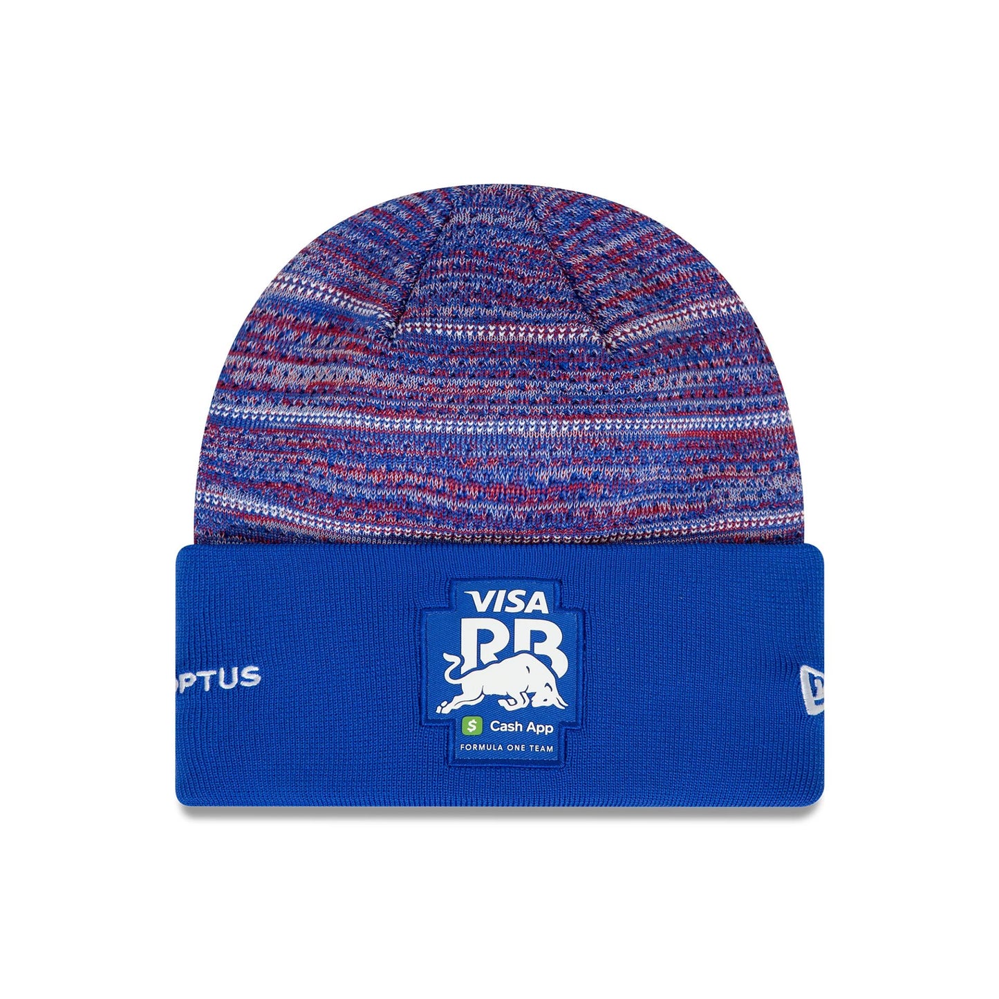 This is a Visa Cash App RB Daniel Ricciardo Dark Blue Wide Cuff Knit Beanie Hat 1