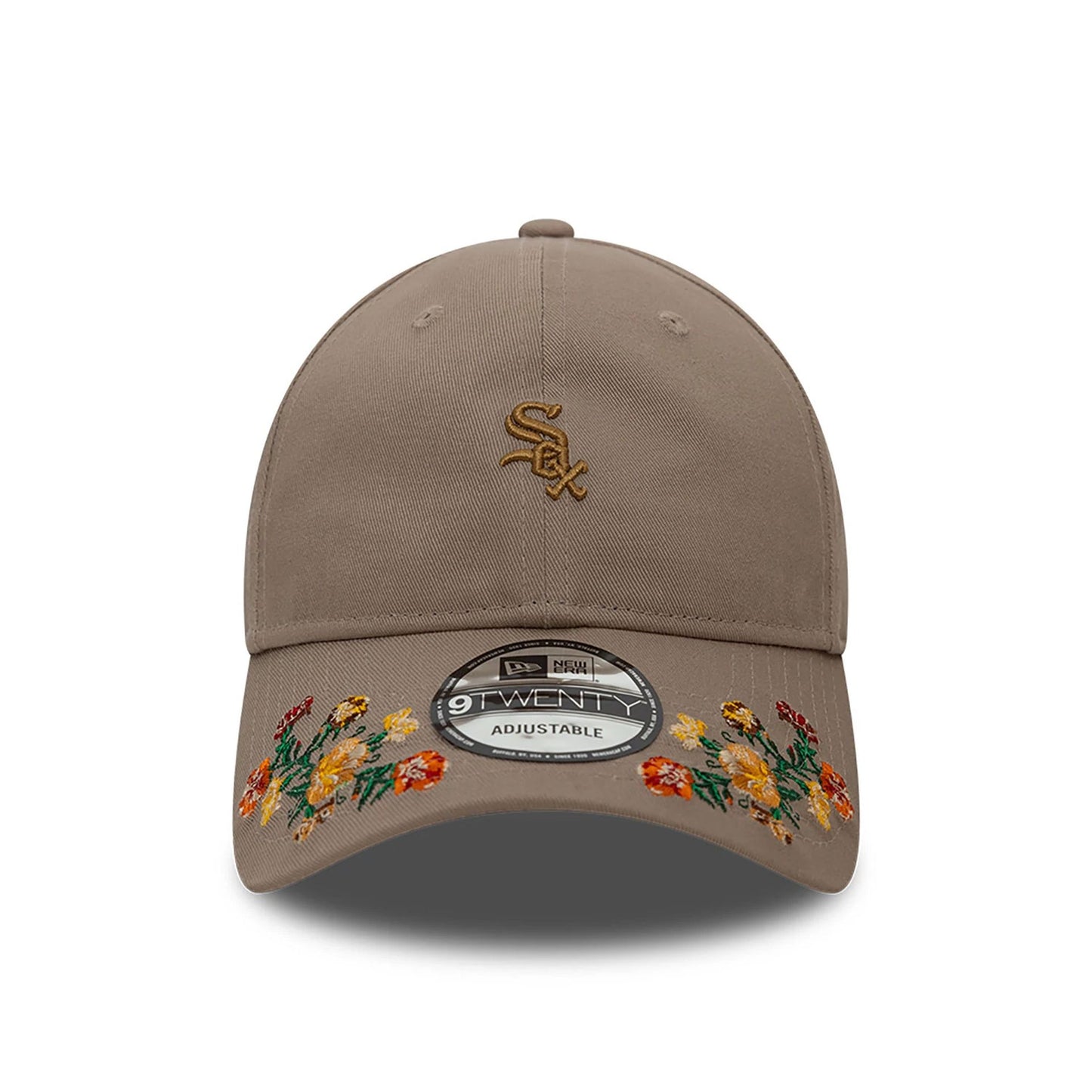 This is a Chicago White Sox Floral Visor Beige 9TWENTY Adjustable Cap 2