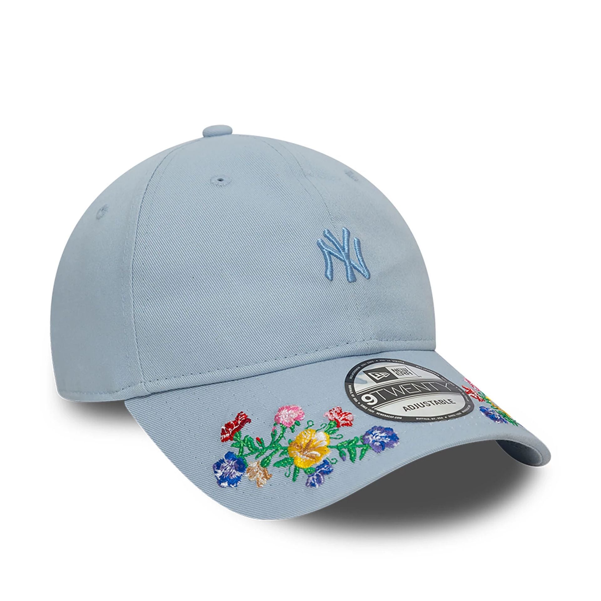 This is a New York Yankees Floral Visor Light Blue 9TWENTY Adjustable Cap 3