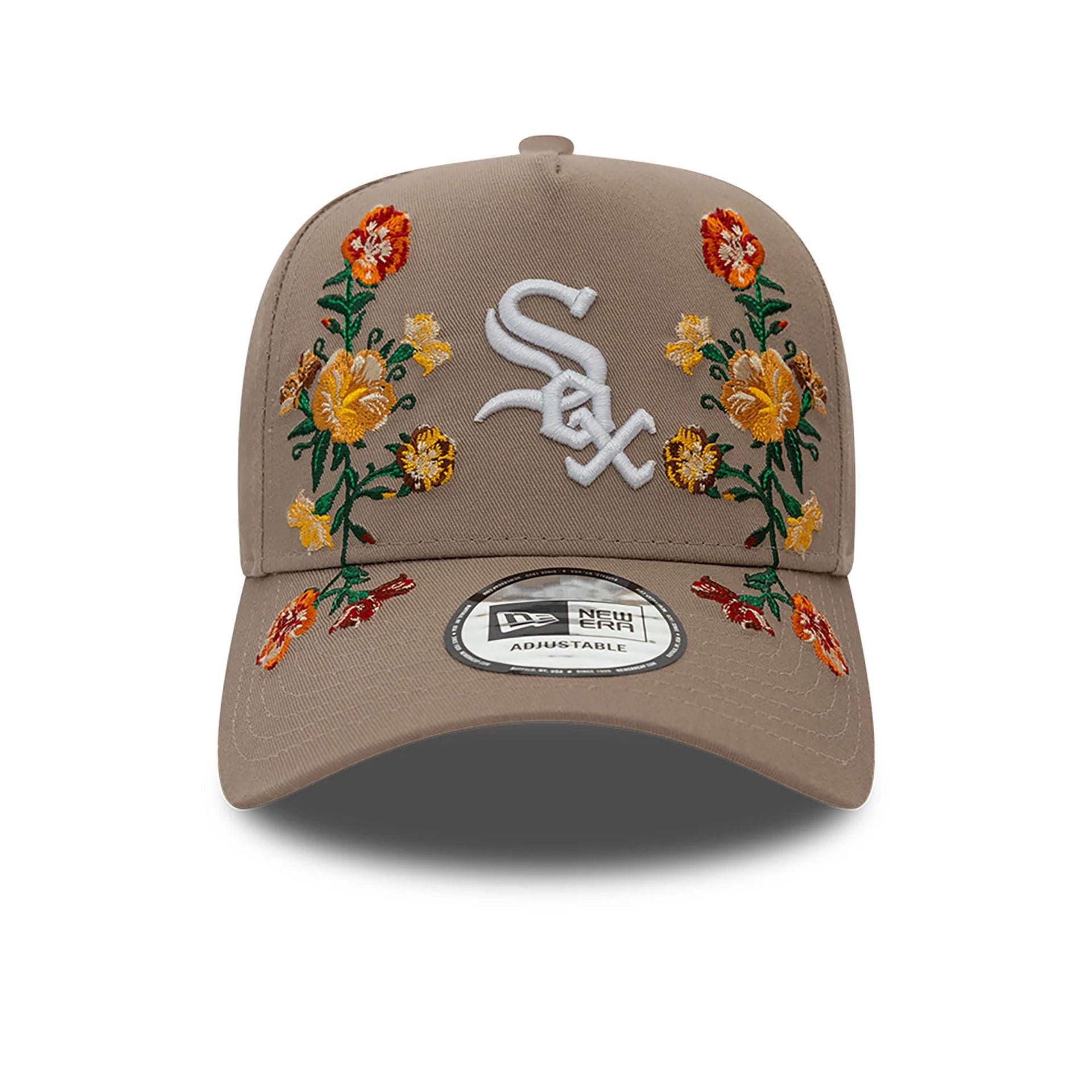 This is a Chicago White Sox Floral Front Beige 9FORTY E-Frame Adjustable Cap 2