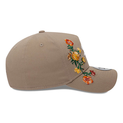 This is a Chicago White Sox Floral Front Beige 9FORTY E-Frame Adjustable Cap 6