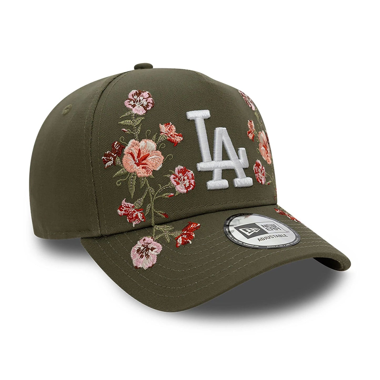 This is a LA Dodgers Floral Front Dark Green 9FORTY E-Frame Adjustable Cap 3