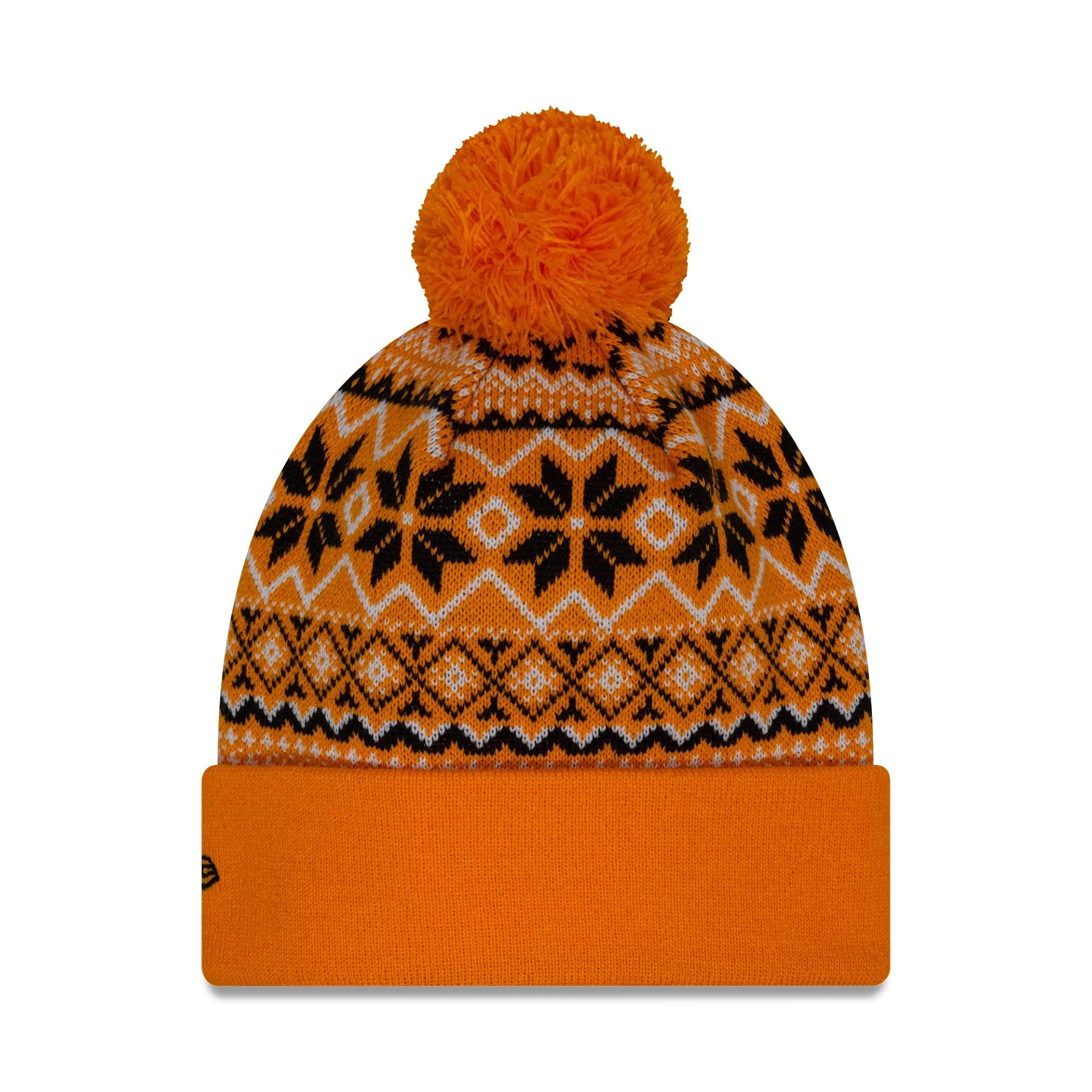 This is a McLaren Racing Xmas Orange Bobble Knit Beanie Hat 2