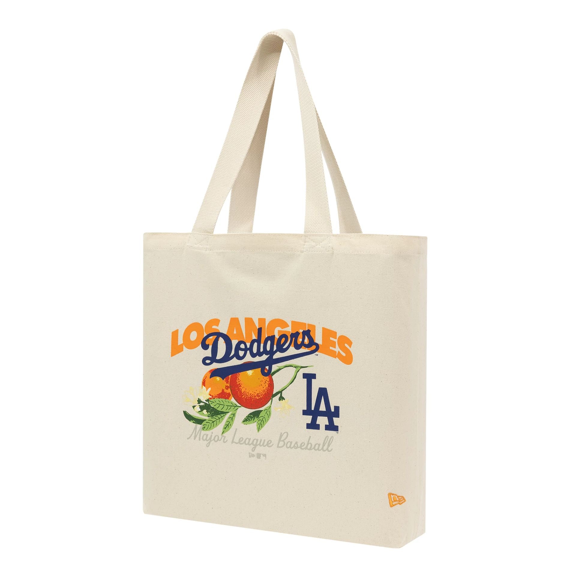 This is a LA Dodgers MLB Fruit Cream Canvas Tote Bag 1