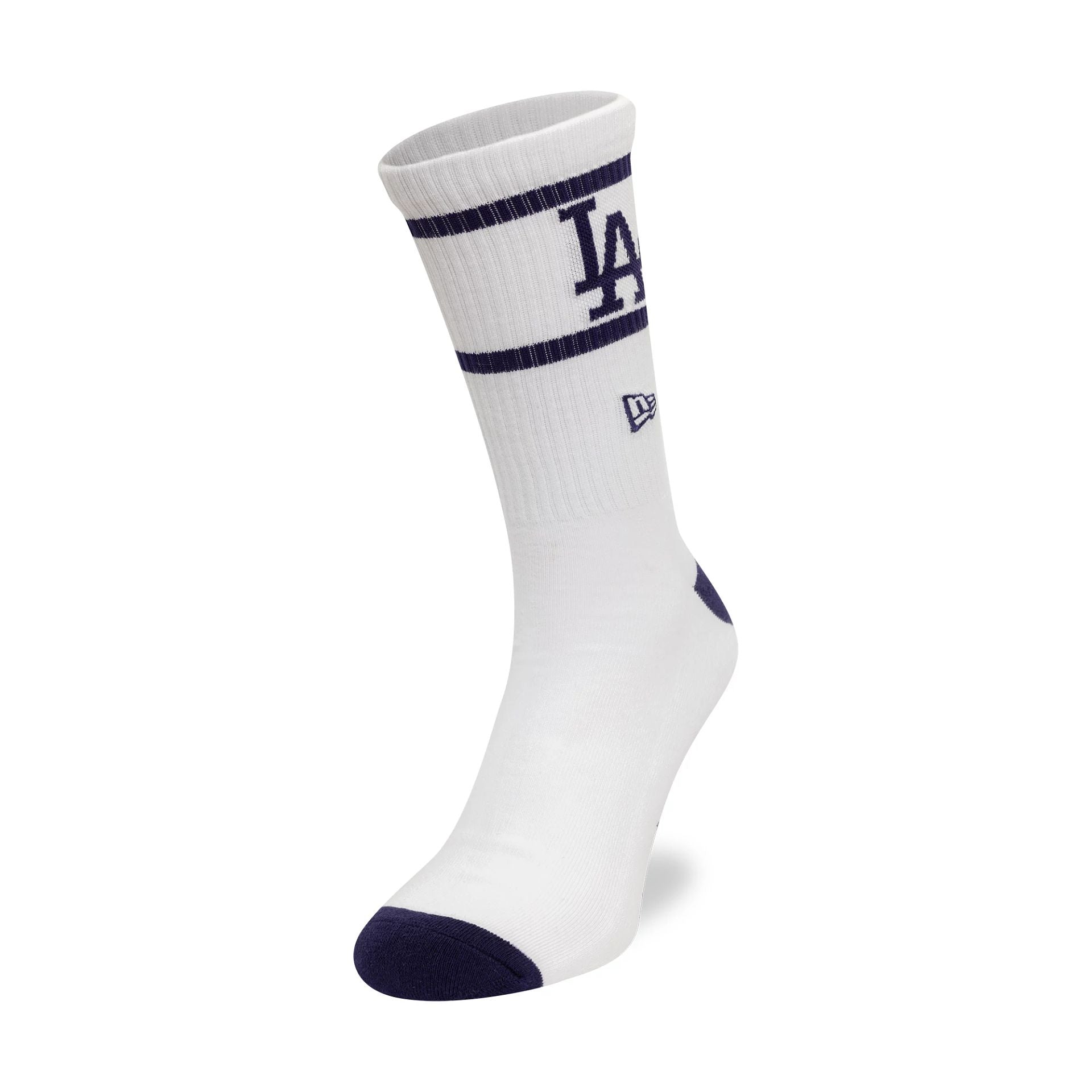 This is a LA Dodgers MLB Seasonal White and Dark Blue Crew Socks 2