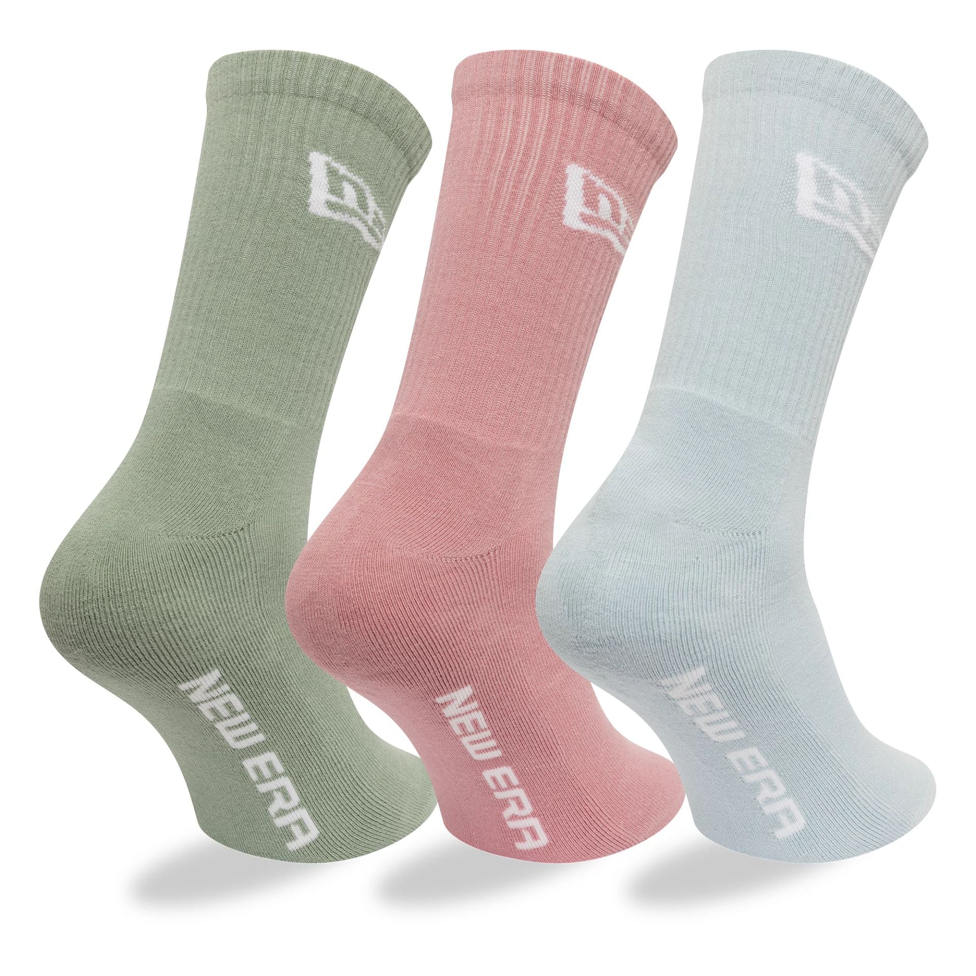 This is a New Era Flag 3-Pack Multi Crew Socks 1