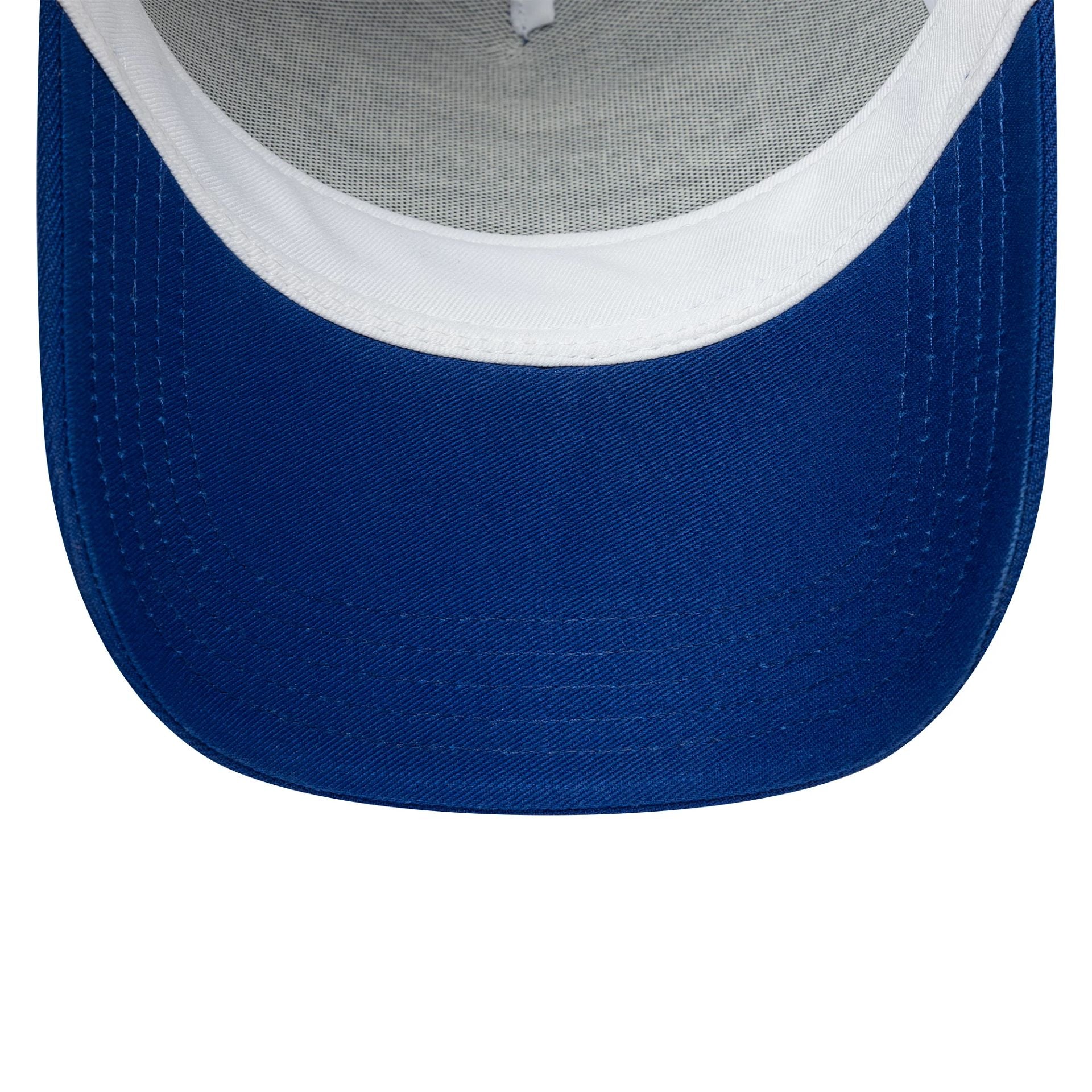 This is a New Era Vintage Blue 9FORTY A-Frame Trucker Adjustable Cap 5