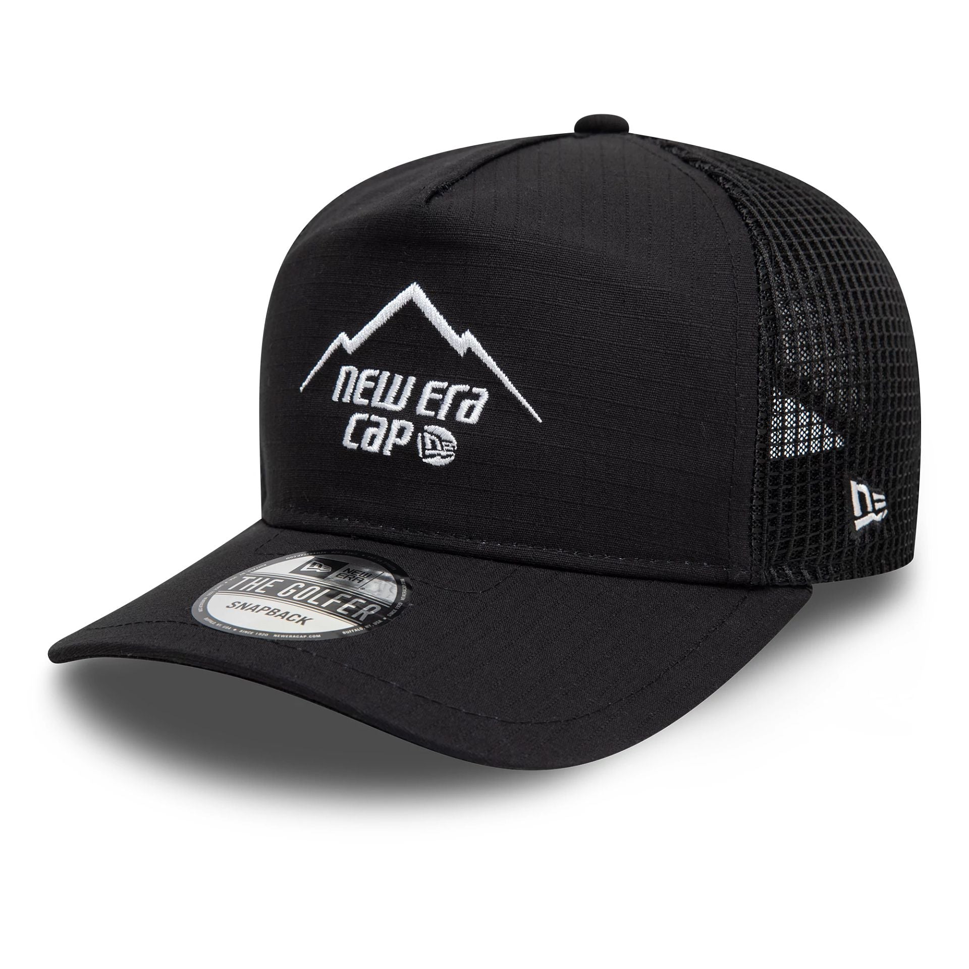 This is a New Era Outdoor Black Golfer Adjustable Cap 1