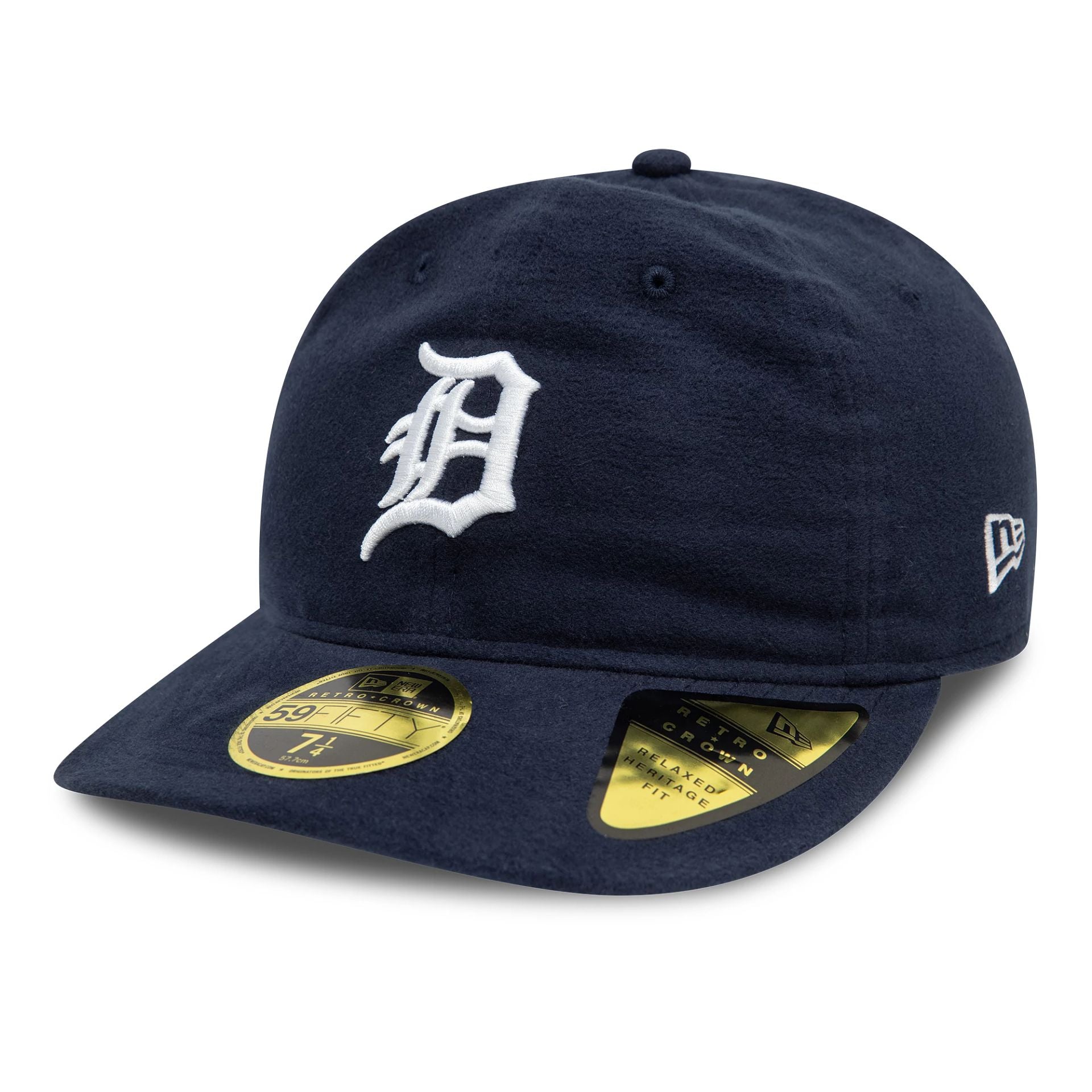 This is a Detroit Tigers Image Moleskin Navy Retro Crown 59FIFTY Fitted Cap 1