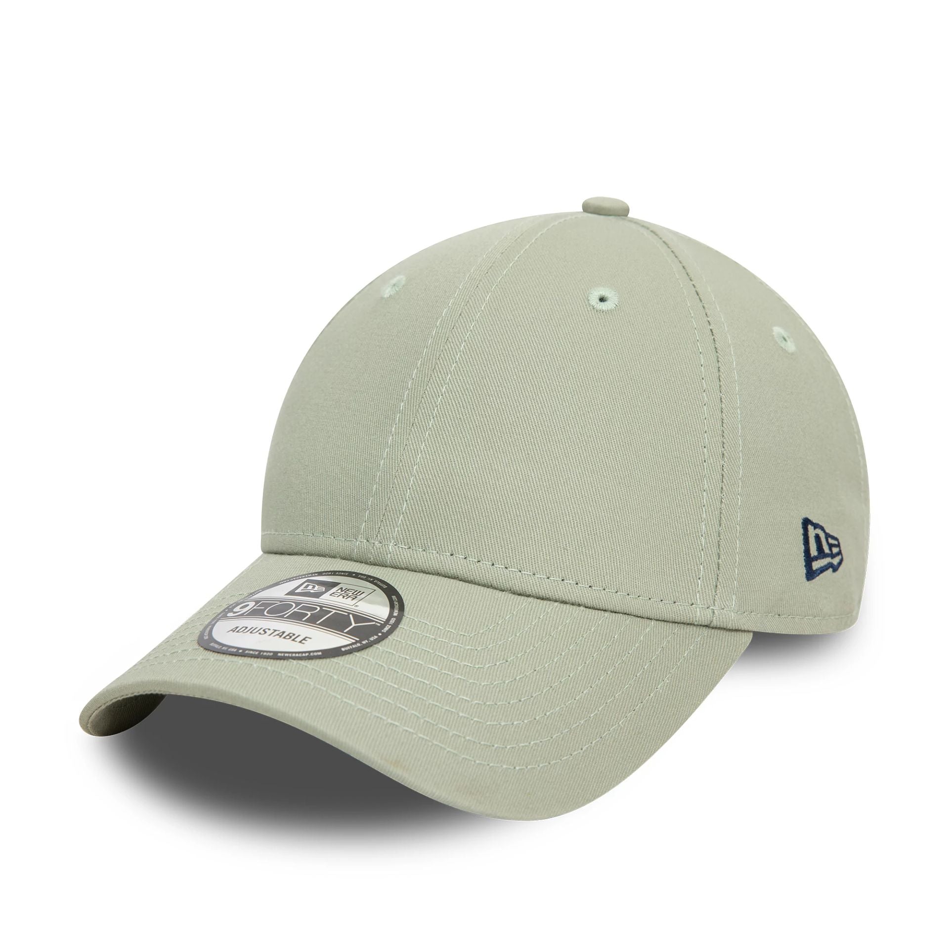 This is a New Era Essential Pastel Green 9FORTY Adjustable Cap 1