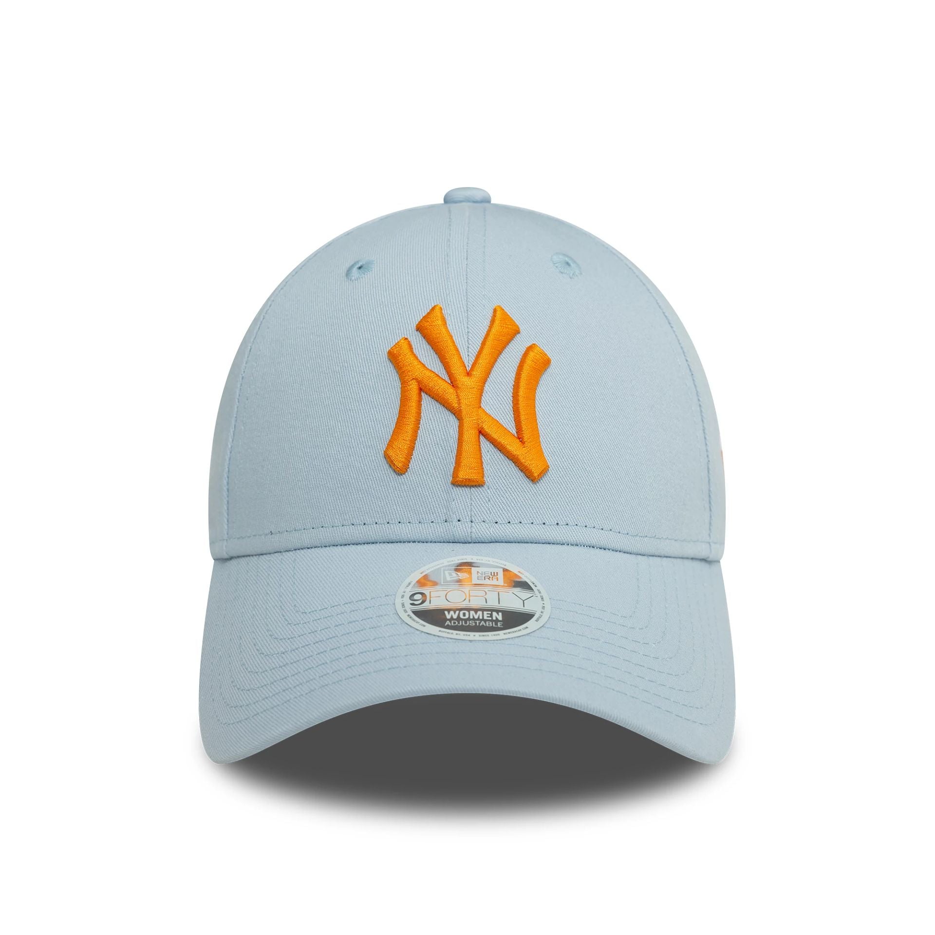 This is a New York Yankees Womens League Essential Pastel Blue 9FORTY Adjustable Cap 2