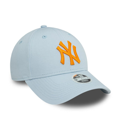 This is a New York Yankees Womens League Essential Pastel Blue 9FORTY Adjustable Cap 3