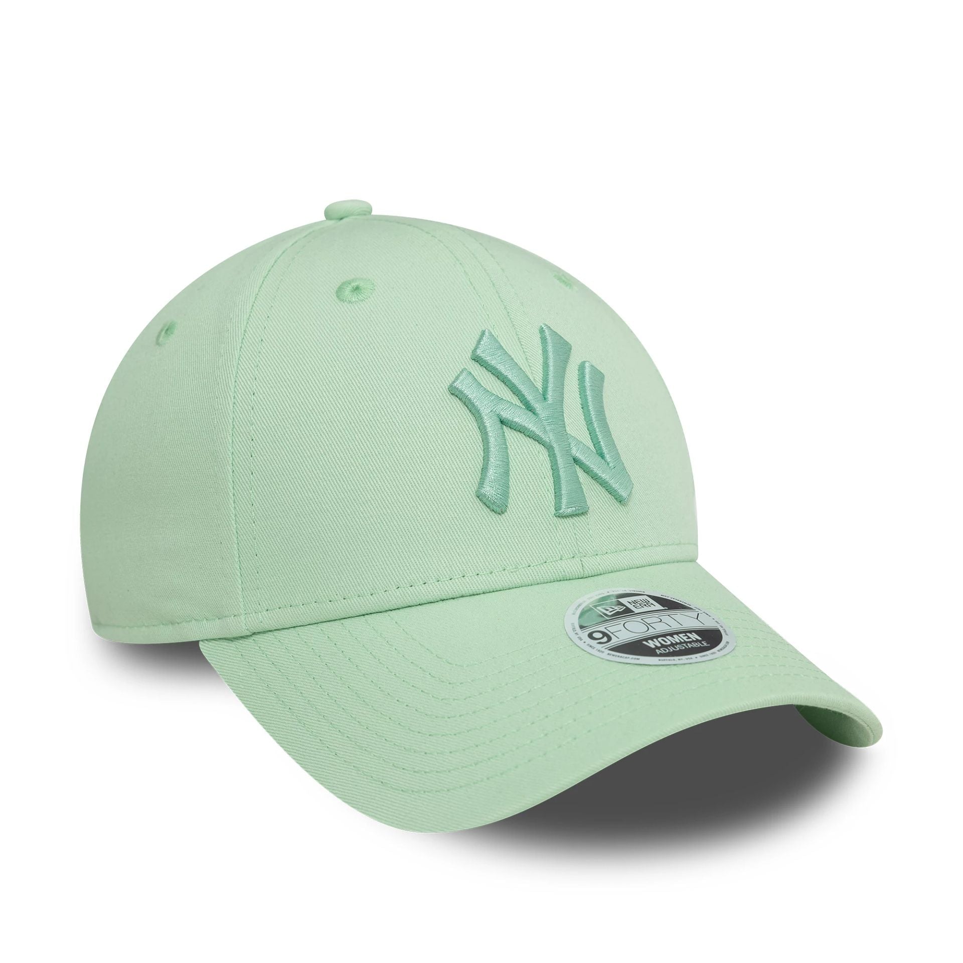 This is a New York Yankees Womens League Essential Pastel Green 9FORTY Adjustable Cap 3