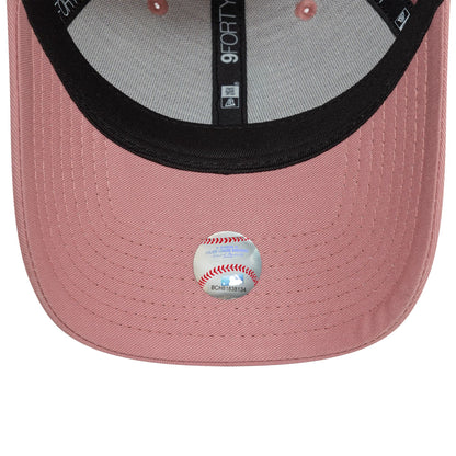 This is a LA Dodgers Womens League Essential Dark Pink 9FORTY Adjustable Cap 5