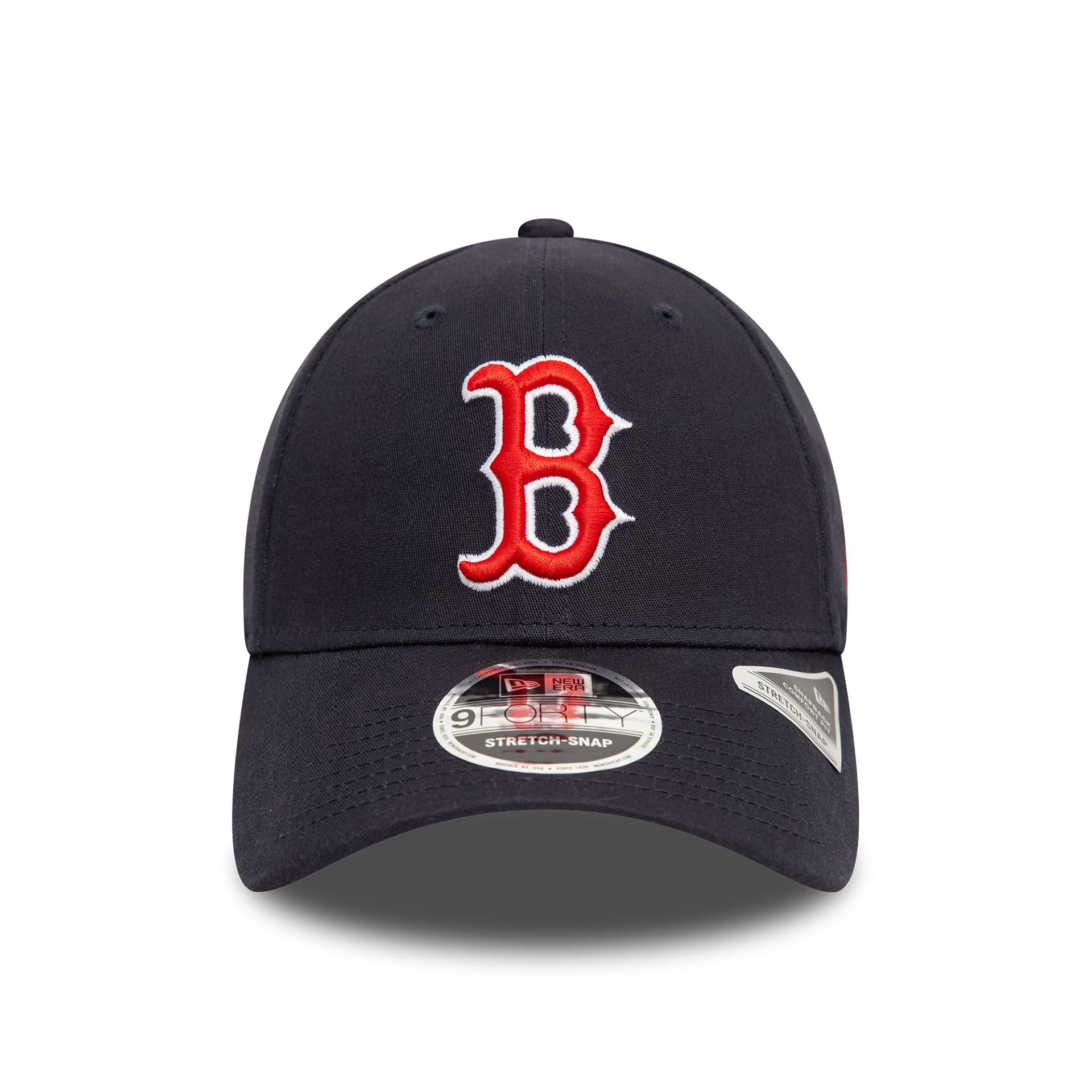 This is a Boston Red Sox MLB Navy 9FORTY Stretch Snap Adjustable Cap 2