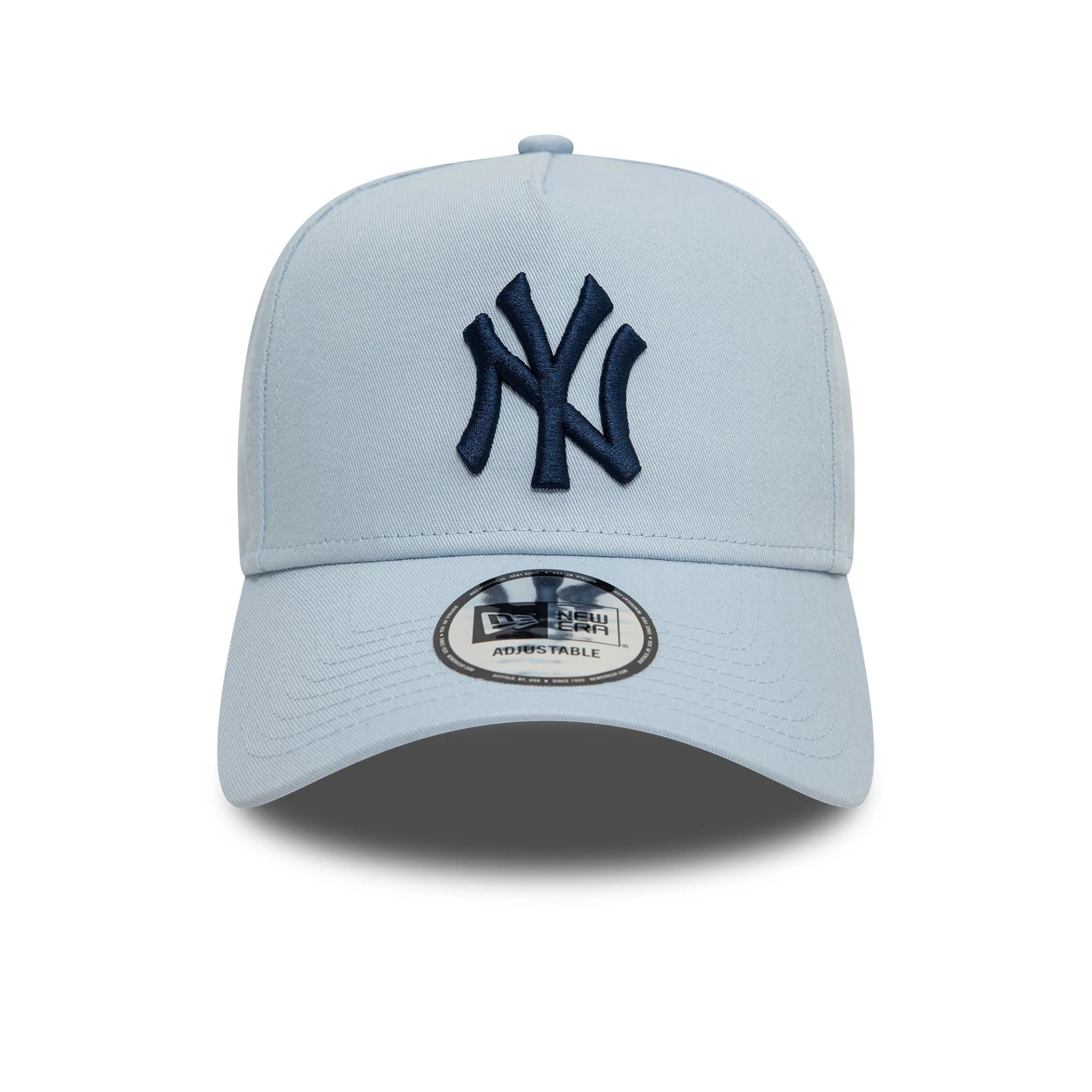 This is a New York Yankees League Essential Pastel Blue 9FORTY A-Frame Adjustable Cap 2