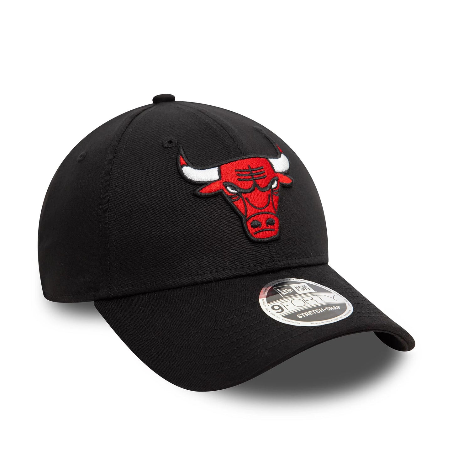 This is a Chicago Bulls NBA Black 9FORTY Stretch Snap Adjustable Cap 3