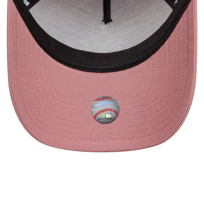 This is a New York Yankees League Essential Dark Pink 9FORTY A-Frame Trucker Adjustable Cap 5