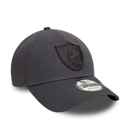 This is a Las Vegas Raiders Team Outline Dark Grey 9FORTY Adjustable Cap 3