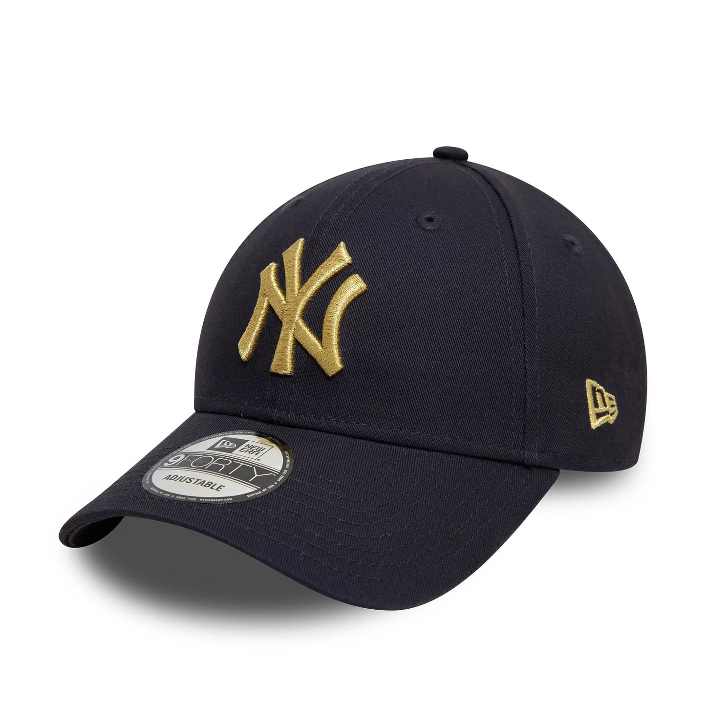 This is a New York Yankees Metallic Navy 9FORTY Adjustable Cap 1