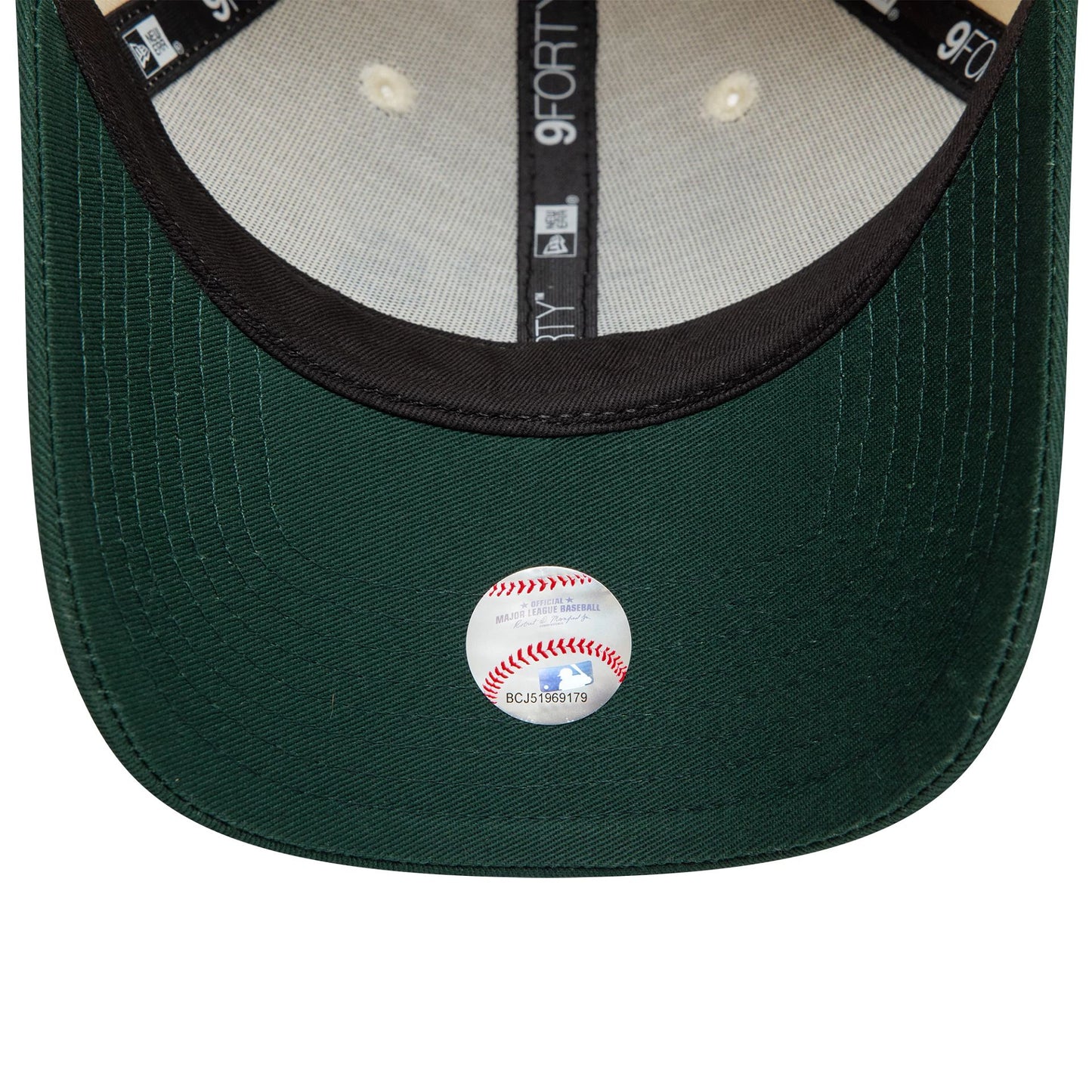 This is a Oakland Athletics Colour Block Cream 9FORTY Adjustable Cap 5